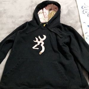 Pink camo browning hoodie